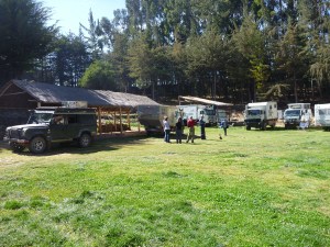 Other overland travellers ejoying the peacful campsite at Quinta Lala.